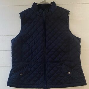Talbots navy blue vest.